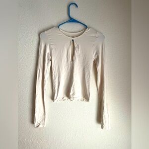 Intimately by Free People Seamless Cream Long Sleeve Top size S